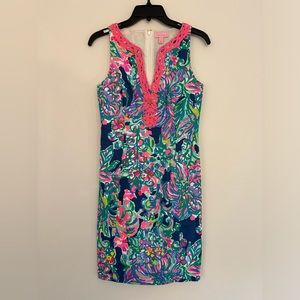 Lilly Pulitzer Size 00 Blue/Pink Shift Dress
